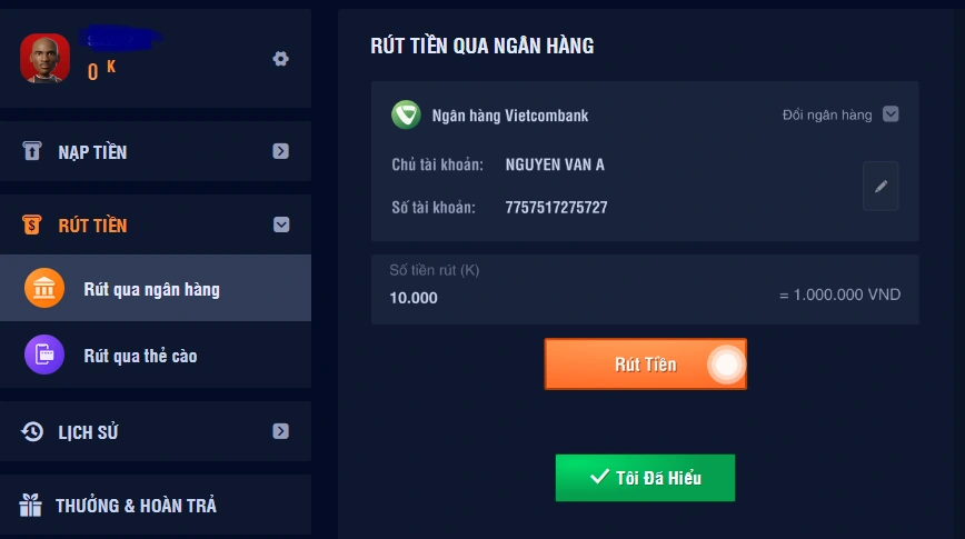 Bạn có thể nạp tiền vào thẻ Km88 của mình bằng cách sử dụng mã QR đơn giản do ngân hàng cung cấp - Km88